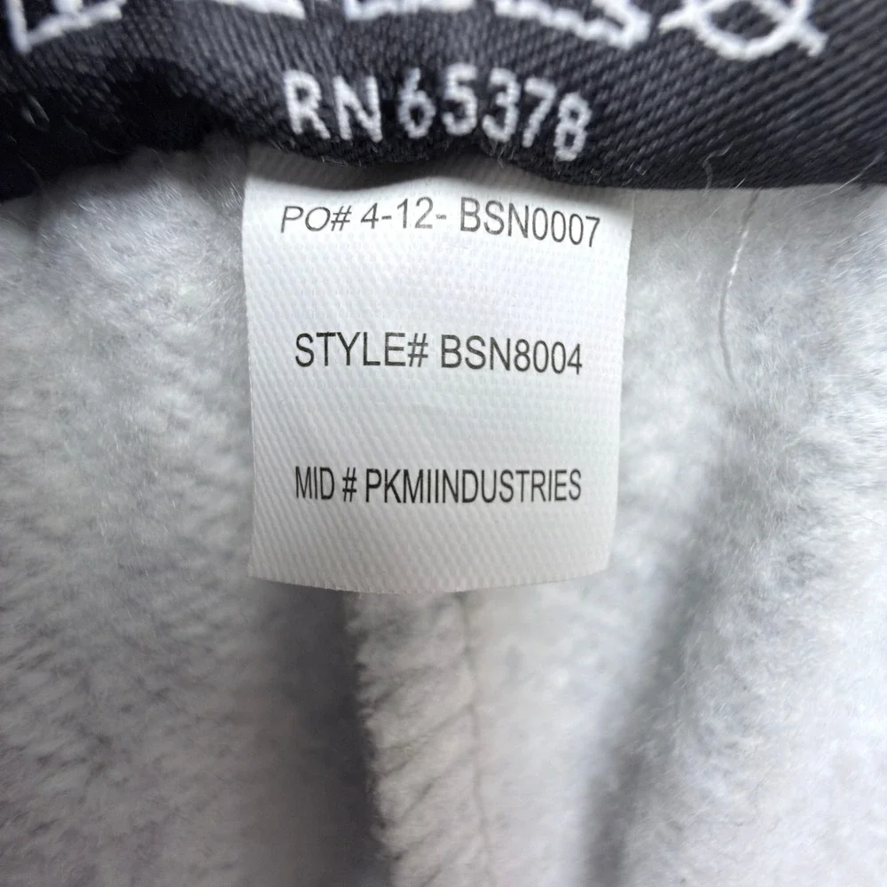 BSN Sports Mens Large Fleece Jogger NWT Gray Athleisure Loungewear Sporty